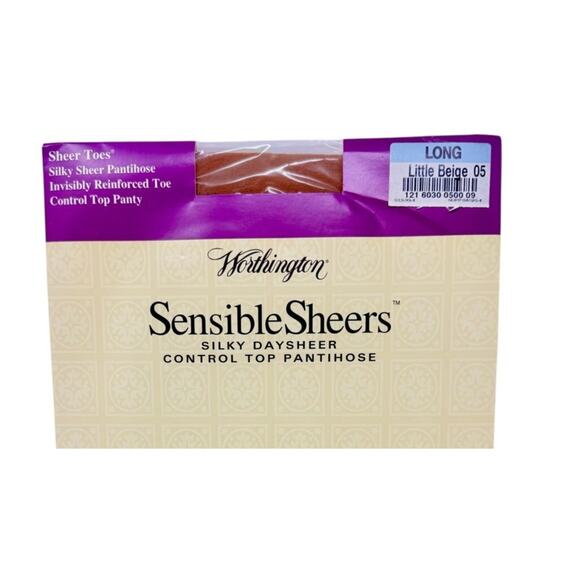 Vintage Worthington Sensible Sheers PANTYHOSE Long Little Beige 05 New VTG - Picture 3 of 3